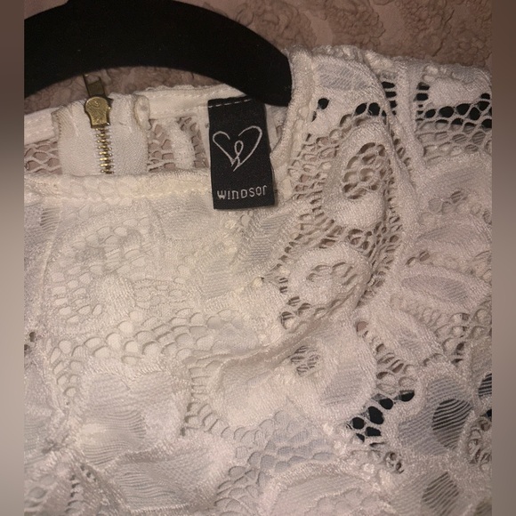 Windsor Floral Lace Mini Dress - White - Picture 3 of 3